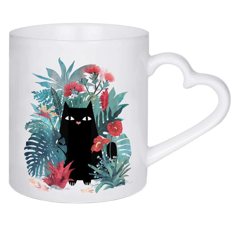 Herztasse "Popoki" artboxONE - Natur,Floral,Tiere