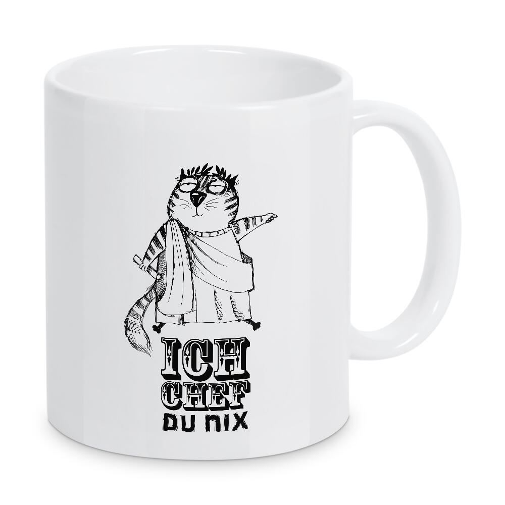 Tasse "Bin chef du nix" artboxONE - Typografie,Tiere - Cat,Funny,Illustration