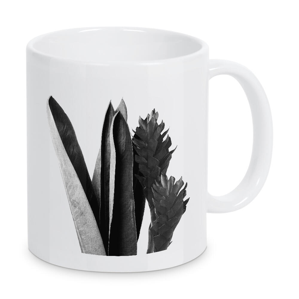Tasse "Tropical Blossom II Black White" artboxONE - Natur,Floral,Schwarzweiß