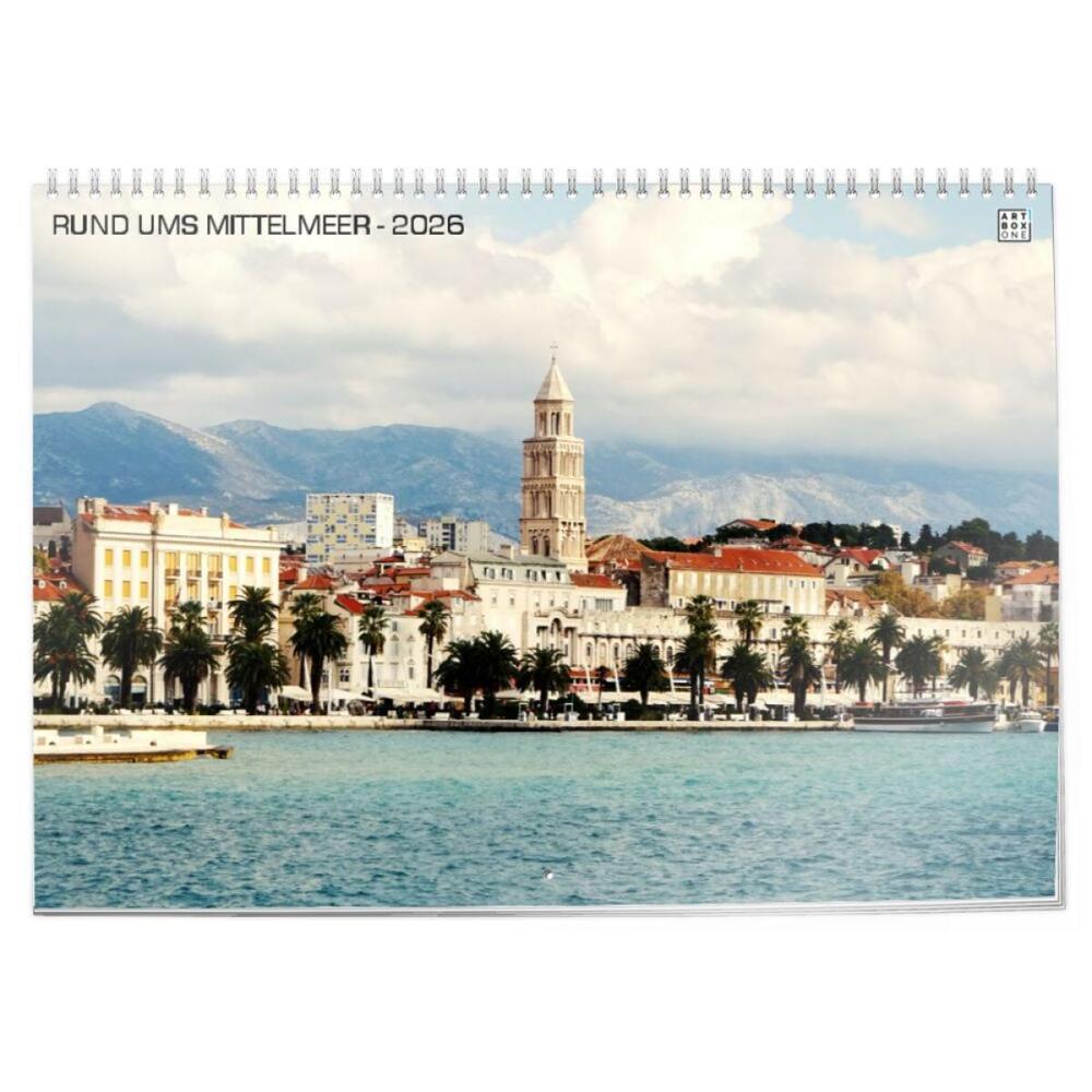 artboxONE Klappkalender A3 2025 RUND UMS MITTELMEER Mittelmeer