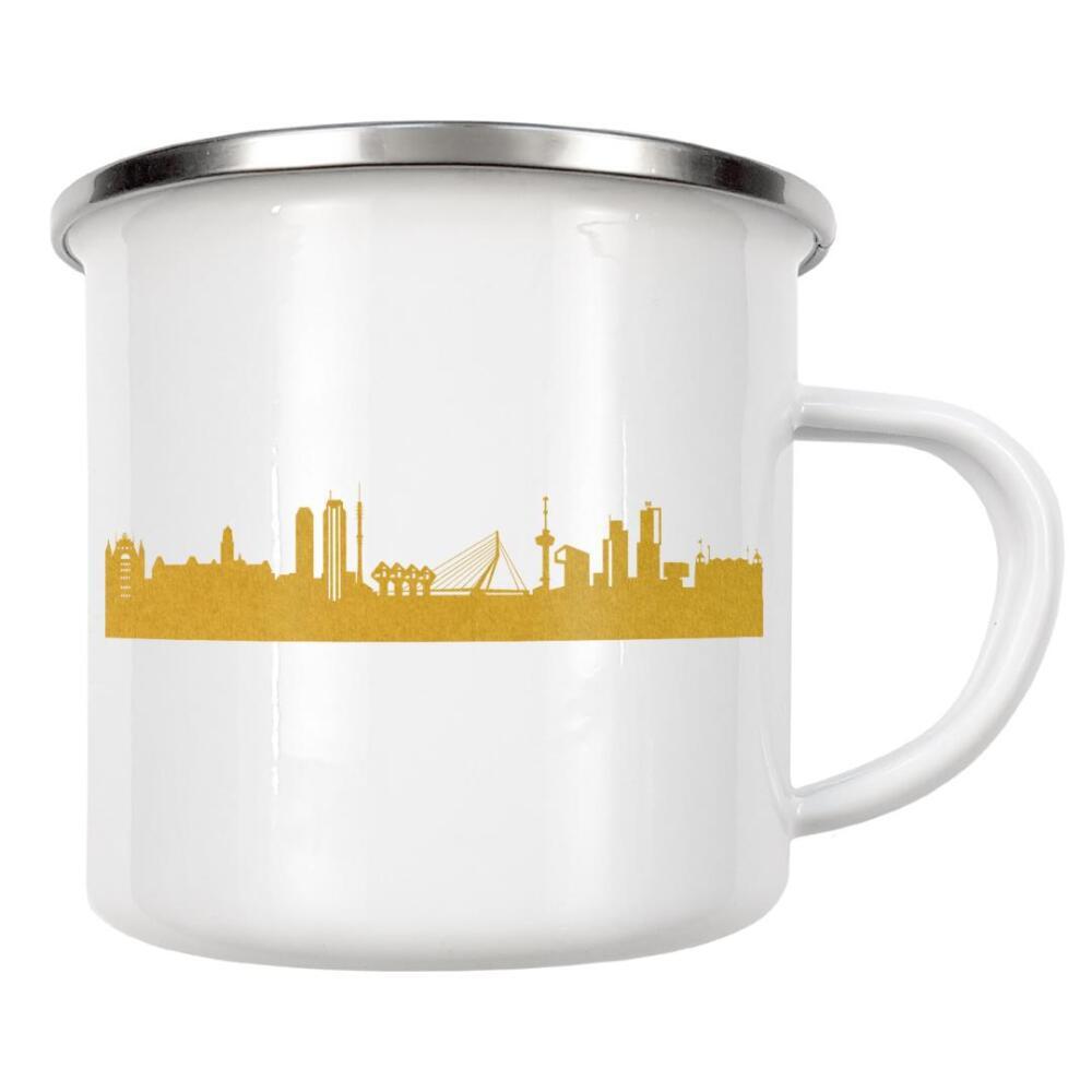 Emaille Tasse "ROTTERDAM GOLD Druck" artboxONE - Städte,Reise,Städte / Weitere