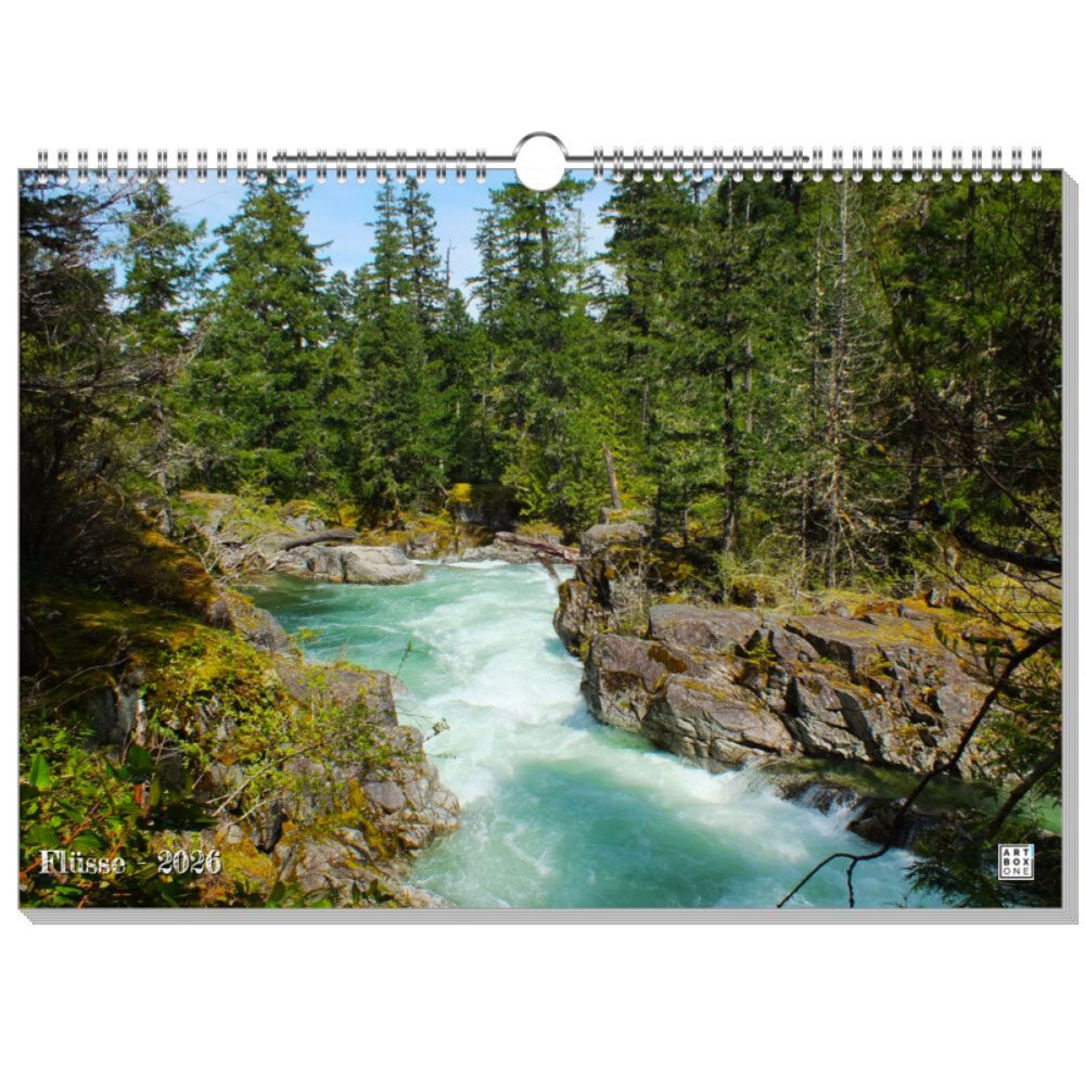 artboxONE Wandkalender A3 2026 Flüsse Flüsse