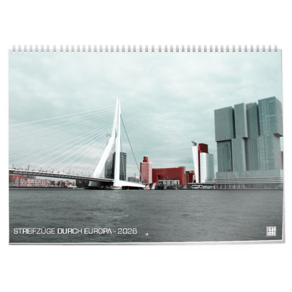 artboxONE Klappkalender A3 2025 STREIFZÜGE DURCH EUROPA Europa