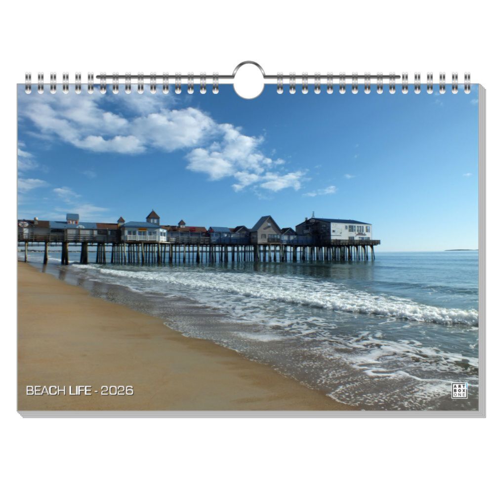 artboxONE Wandkalender A4 2025 BEACH LIFE Strand