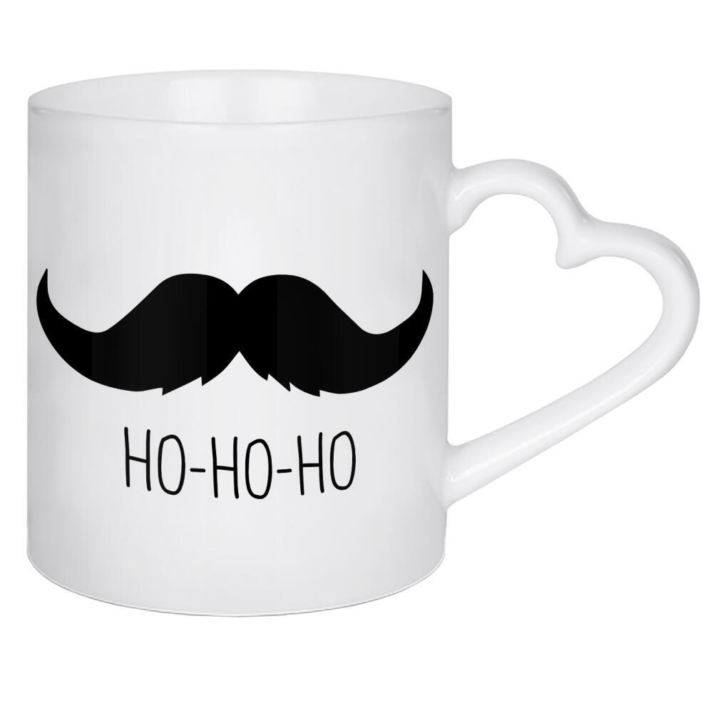 Herztasse "Ho Ho 3" artboxONE - Typografie,Weihnachten - Ho,Christmas,Xmas,Weihnachten,Beard,Beard lovers,Santa,Weihnachtsmann,Bart