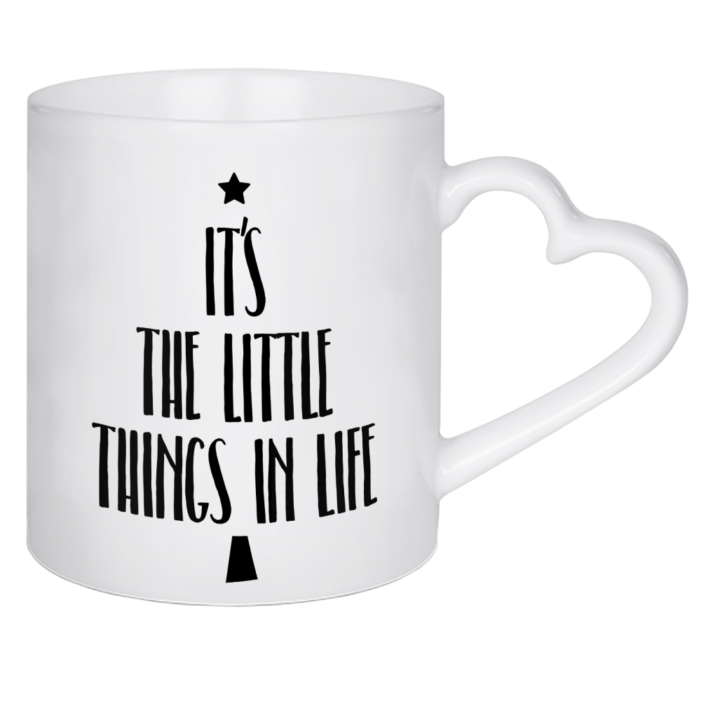 Herztasse "Little" artboxONE - Typografie,Weihnachten