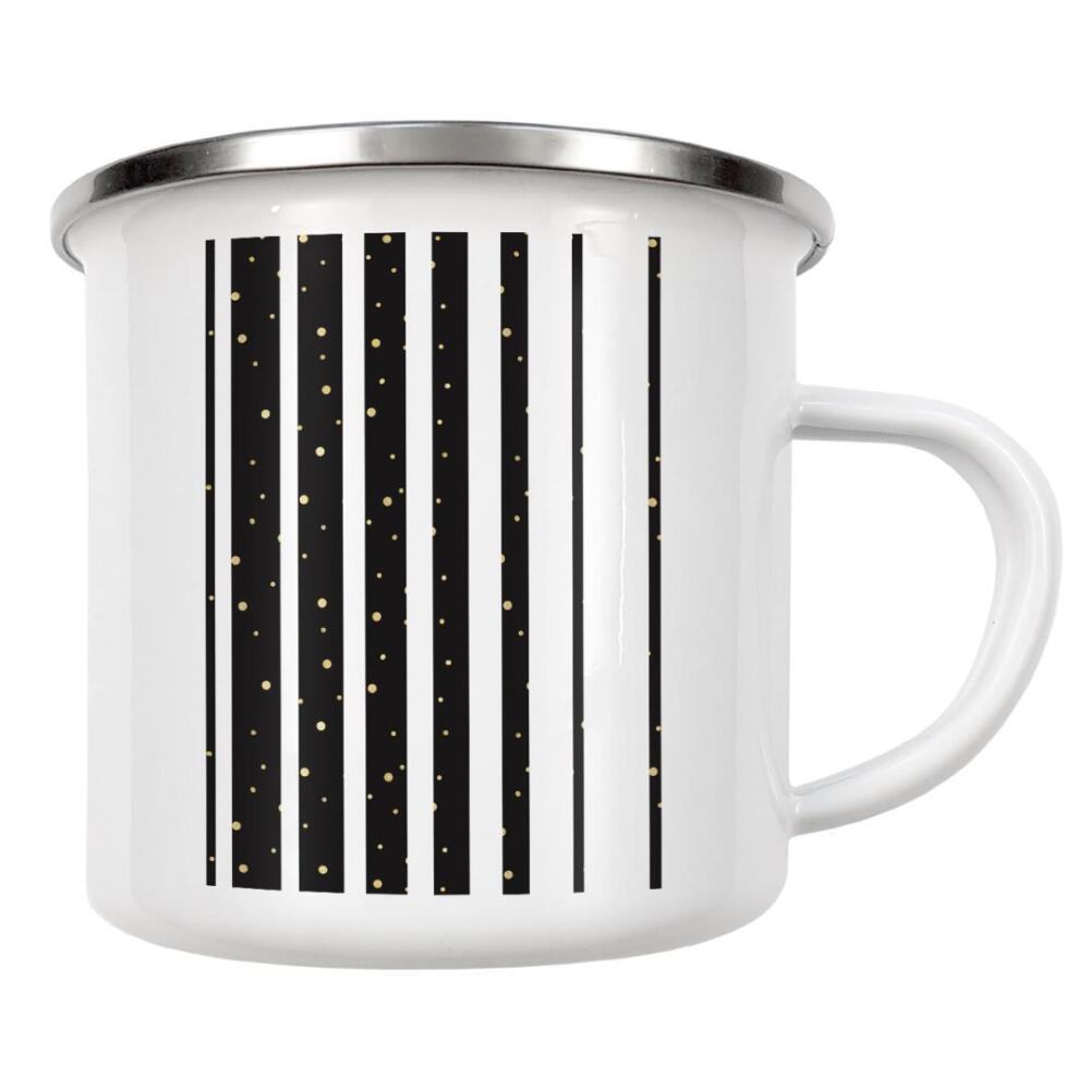 Emaille Tasse "Let it golden snow" artboxONE - Abstrakt,Geometrie