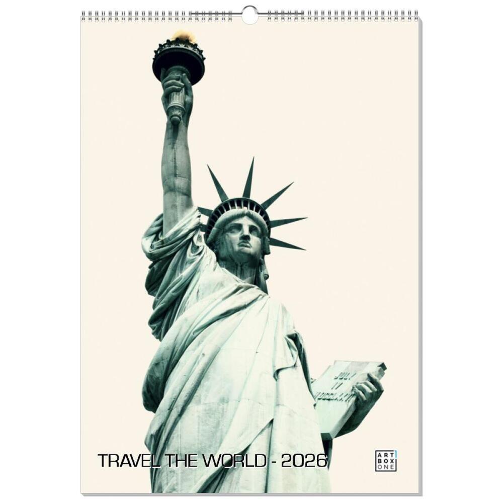 artboxONE Wandkalender A2 2026 TRAVEL THE WORLD Reise