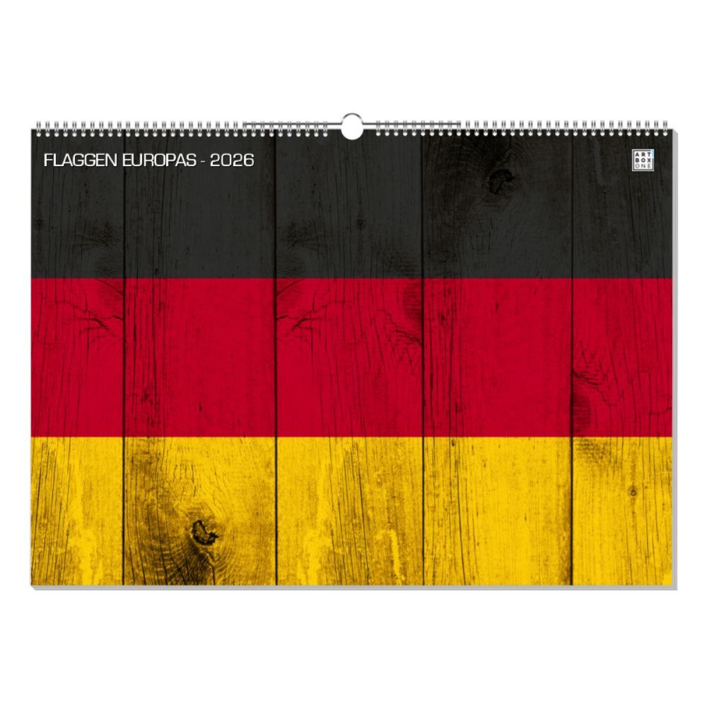 artboxONE Wandkalender A2 2026 FLAGGEN EUROPAS Flaggen