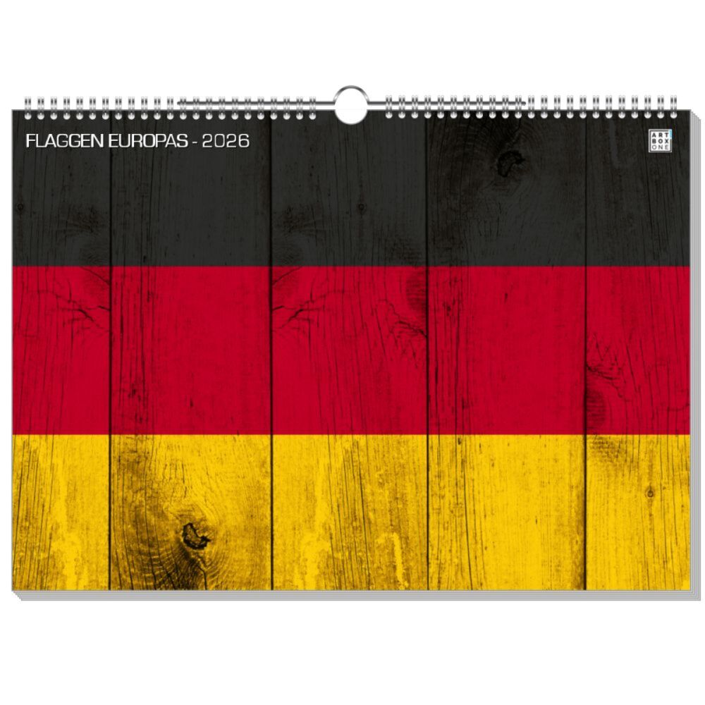 artboxONE Wandkalender A3 2025 FLAGGEN EUROPAS Flaggen