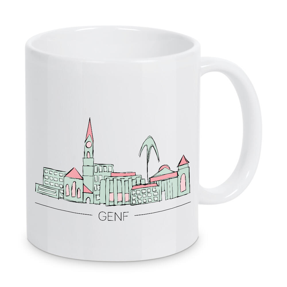 Tasse "Genf 21" artboxONE - Städte,Typografie,Reise,Reise / Länder,Städte / Weitere