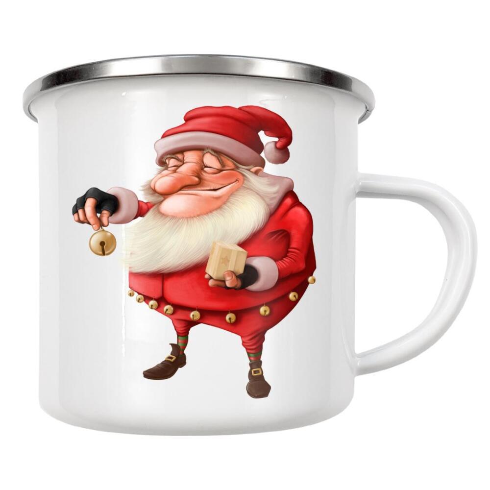 Emaille Tasse "Santa Bells" artboxONE - Festivals