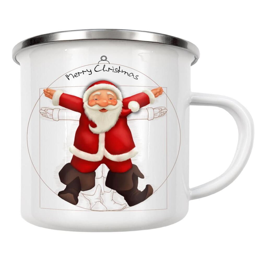 Emaille Tasse "Vitruvian Santa Claus" artboxONE - Festivals