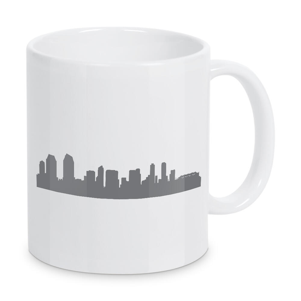 Tasse "SAN DIEGO 02 Dunkelgraue Skyline" artboxONE - Städte,Schwarzweiß,Städte / Weitere