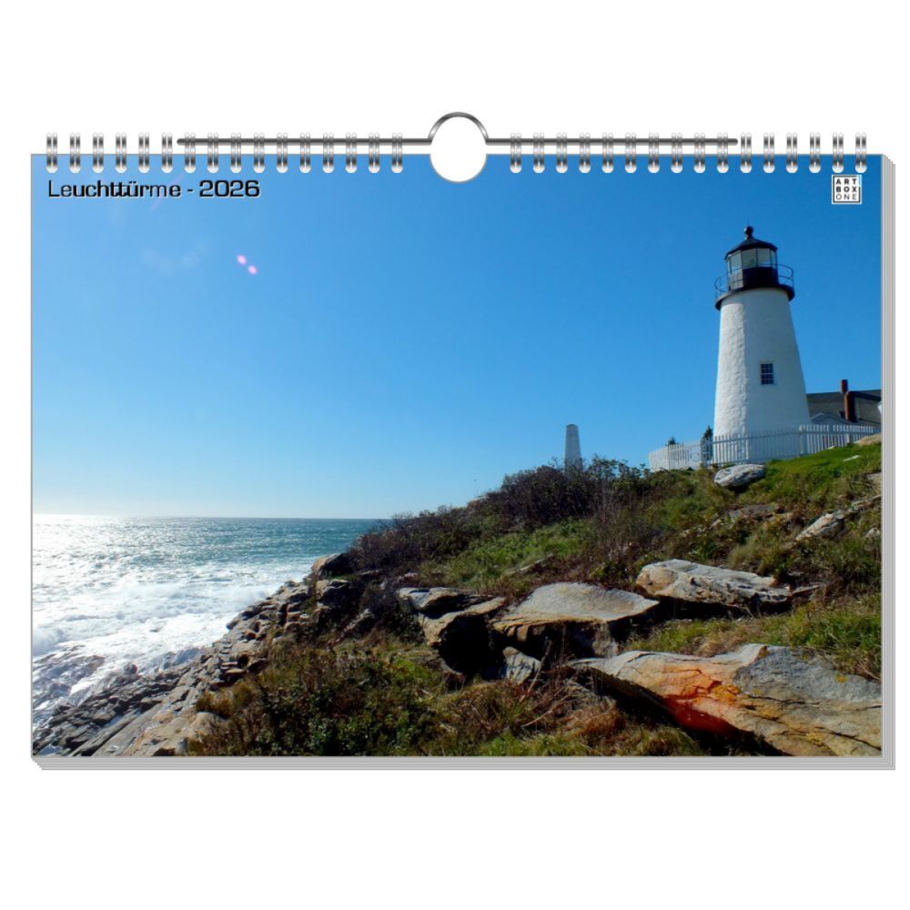 artboxONE Wandkalender A4 2025 Leuchttürme Leuchttürme