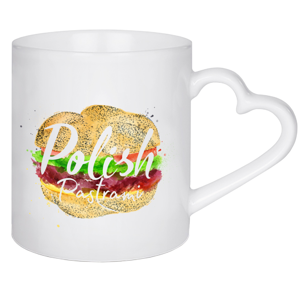 Herztasse "Polish pastrami burger" artboxONE - Essen & Trinken