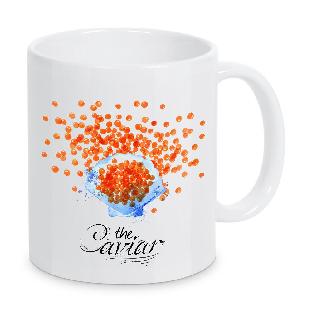 Tasse "Watercolor caviar" artboxONE - Essen & Trinken,Schwarzweiß,Festivals