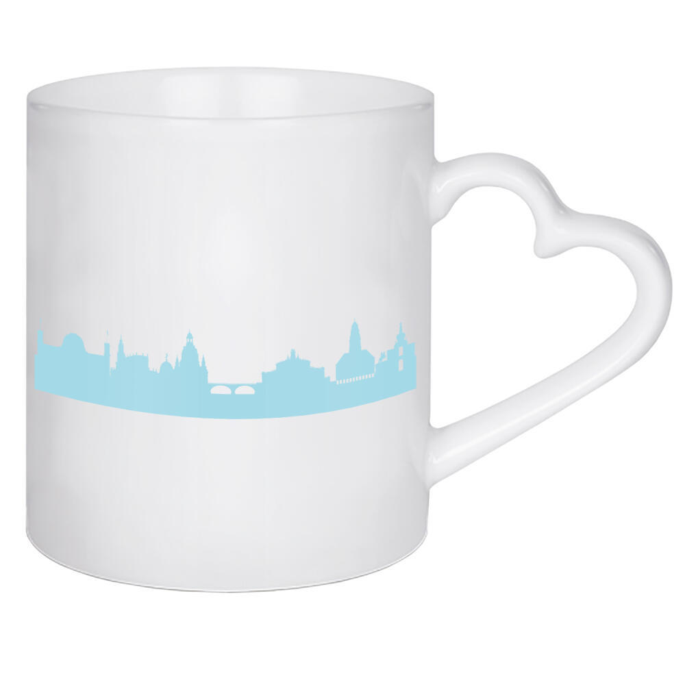 Herztasse "DRESDEN 08 Pastel-Blue Print" artboxONE - Städte,Reise,Städte / Weitere