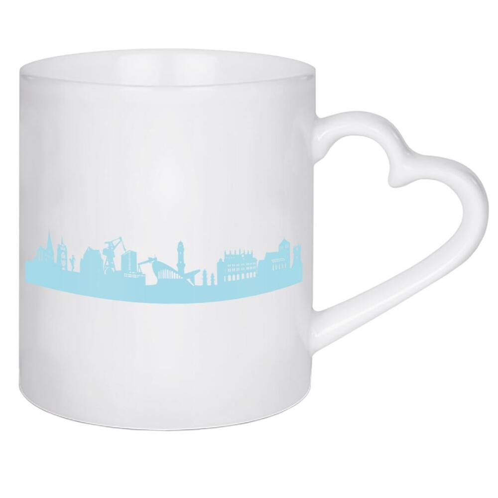 Herztasse "ROSTOCK 08 Pastel-Blue Print" artboxONE - Städte,Reise,Städte / Weitere