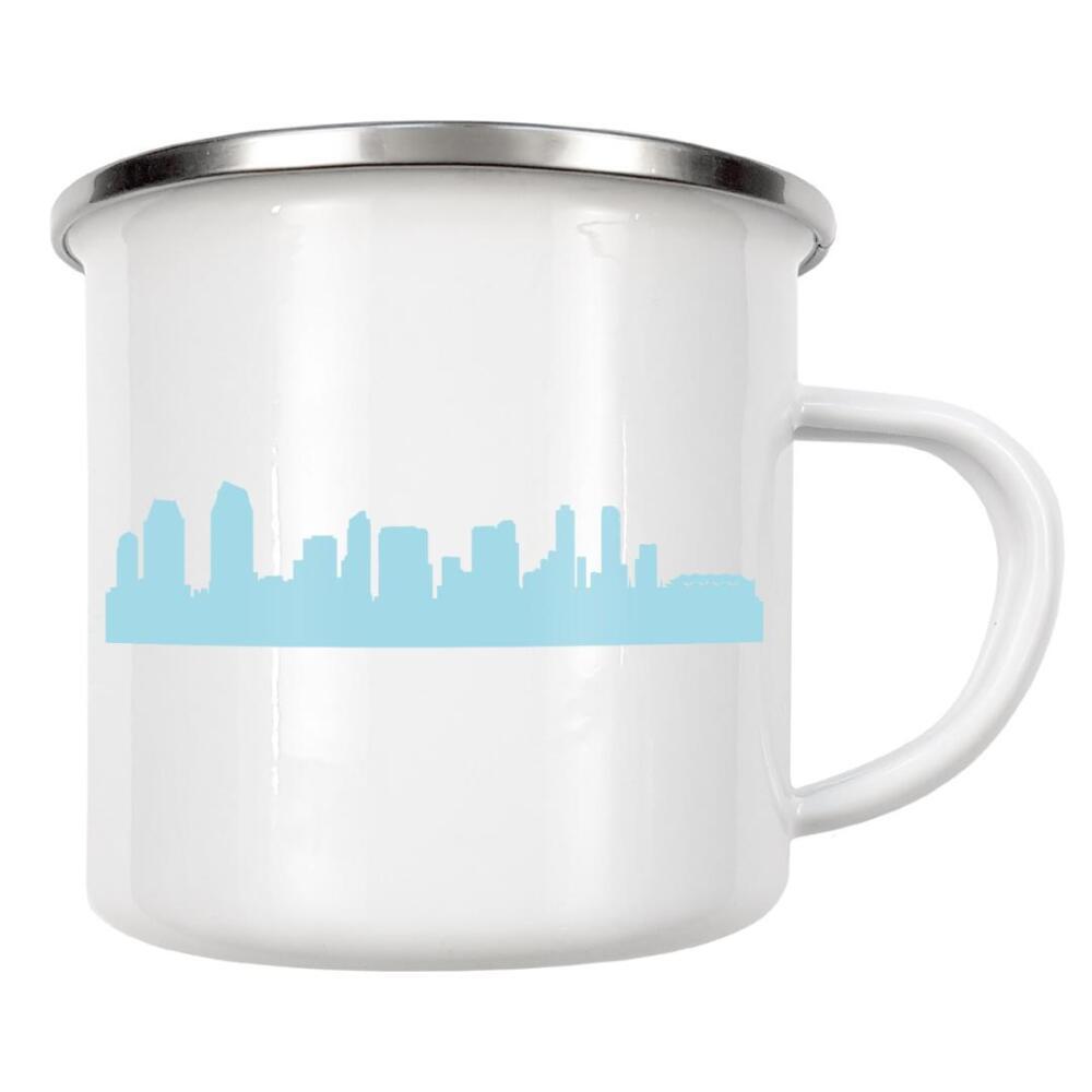 Emaille Tasse "SAN DIEGO 08 Pastel-Blue Print" artboxONE - Städte,Reise,Städte / Weitere