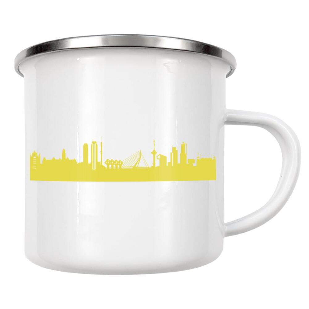 Emaille Tasse "ROTTERDAM 06 Skyline Spring-Green" artboxONE - Städte,Reise,Städte / Weitere