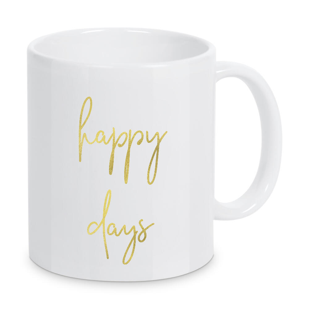Tasse "Happy Days Inspirational Quote" artboxONE - Typografie,Floral