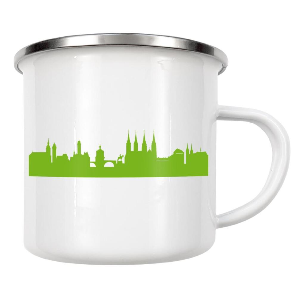 Emaille Tasse "BAMBERG 01 Print Grün" artboxONE - Städte,Städte / Weitere