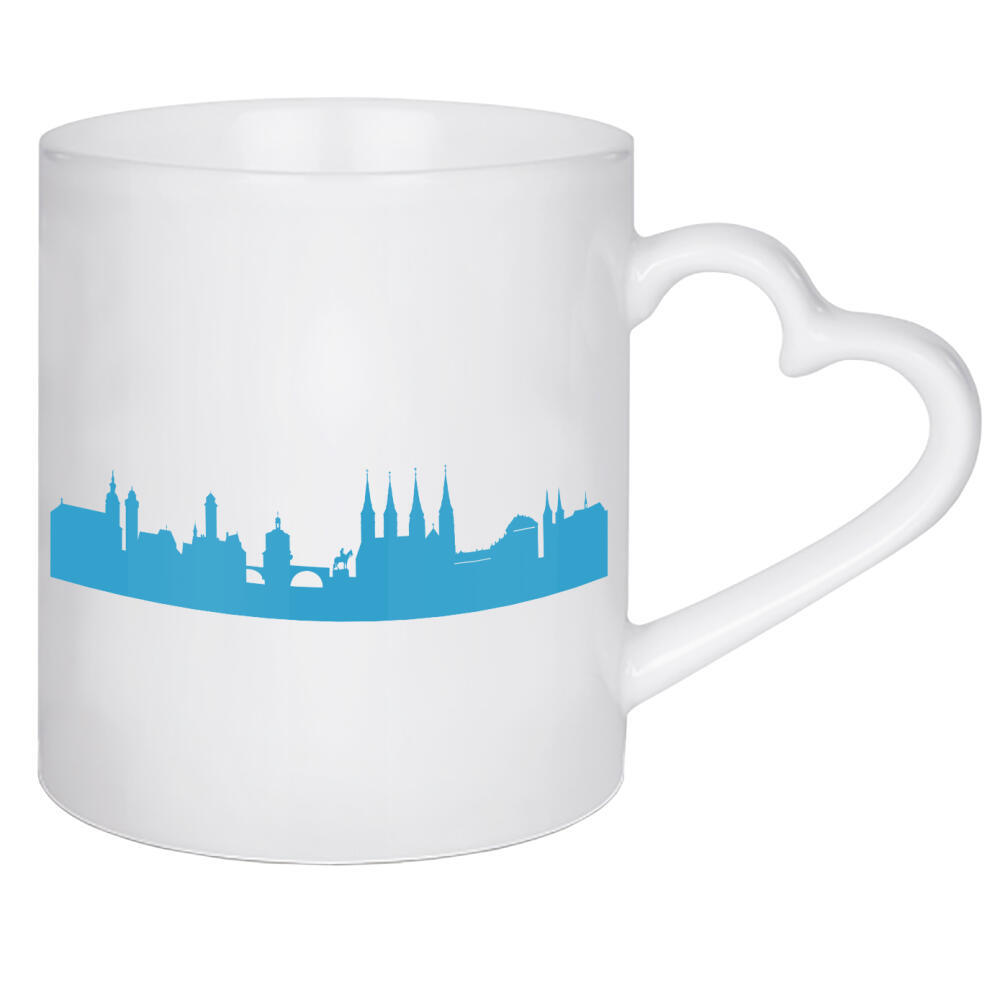 Herztasse "BAMBERG 05 Teal Skyline Print" artboxONE - Städte,Städte / Weitere