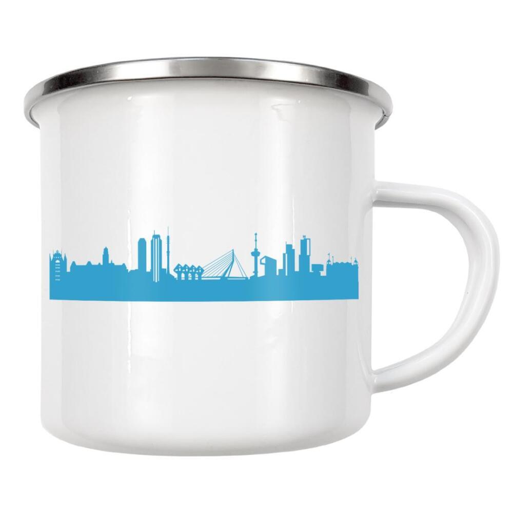 Emaille Tasse "ROTTERDAM 05 Teal Skyline Print" artboxONE - Städte,Städte / Weitere