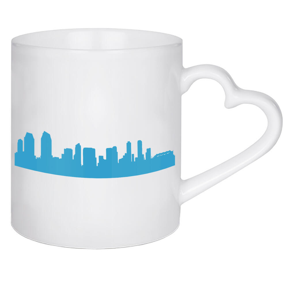 Herztasse "SAN DIEGO 05 Teal Skyline Print" artboxONE - Städte,Städte / Weitere