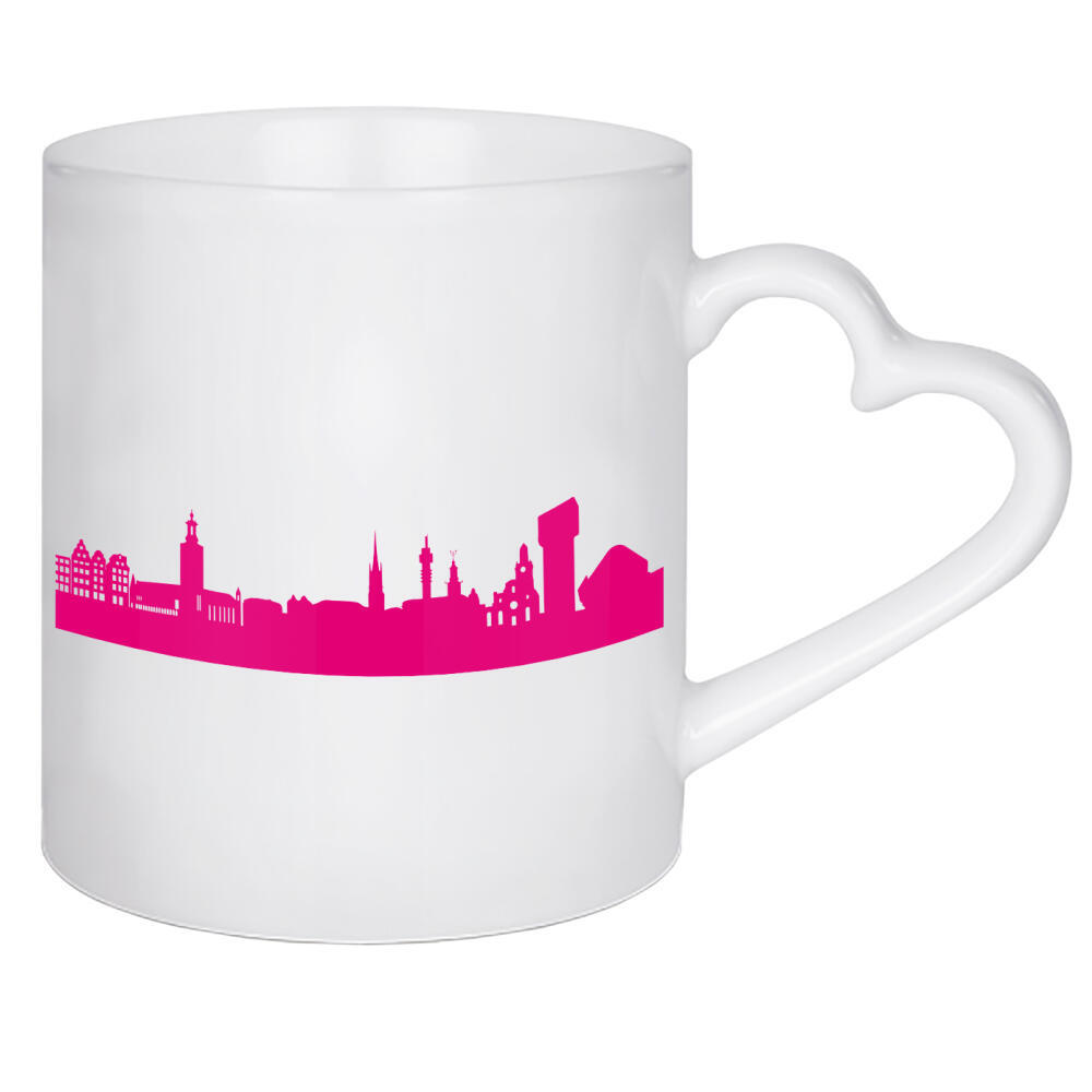 Herztasse "STOCKHOLM 04 Pink Skyline Print" artboxONE - Städte,Reise,Städte / Stockholm