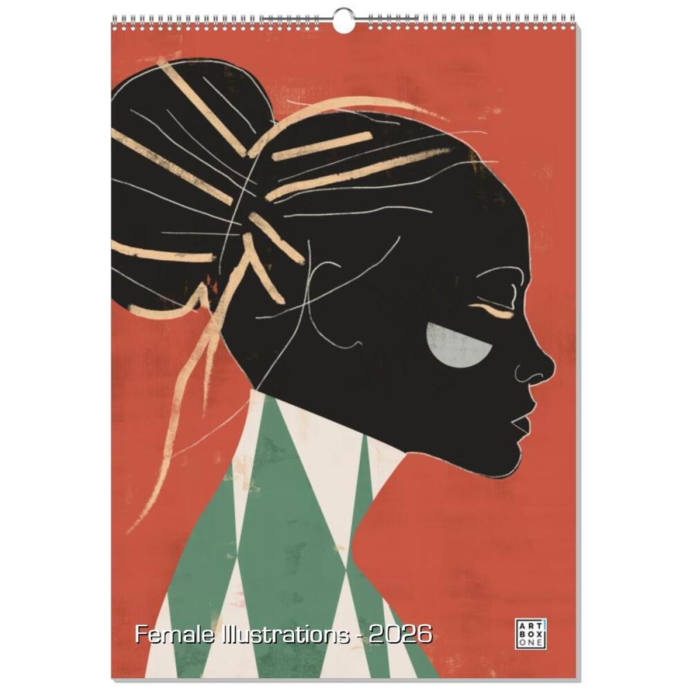 artboxONE Wandkalender A2 2026 Female Illustrations Frauen