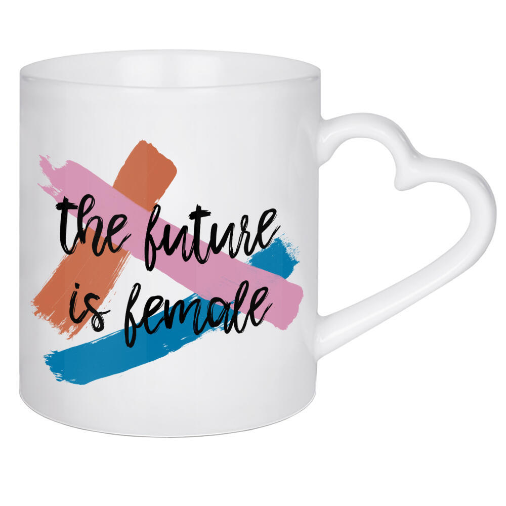Herztasse "The Future is Female 2" artboxONE - Typografie,Streetart
