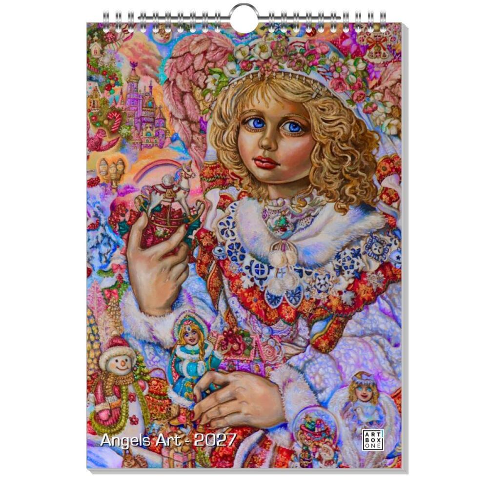 artboxONE Wandkalender A4 2026 Angels Art Engel