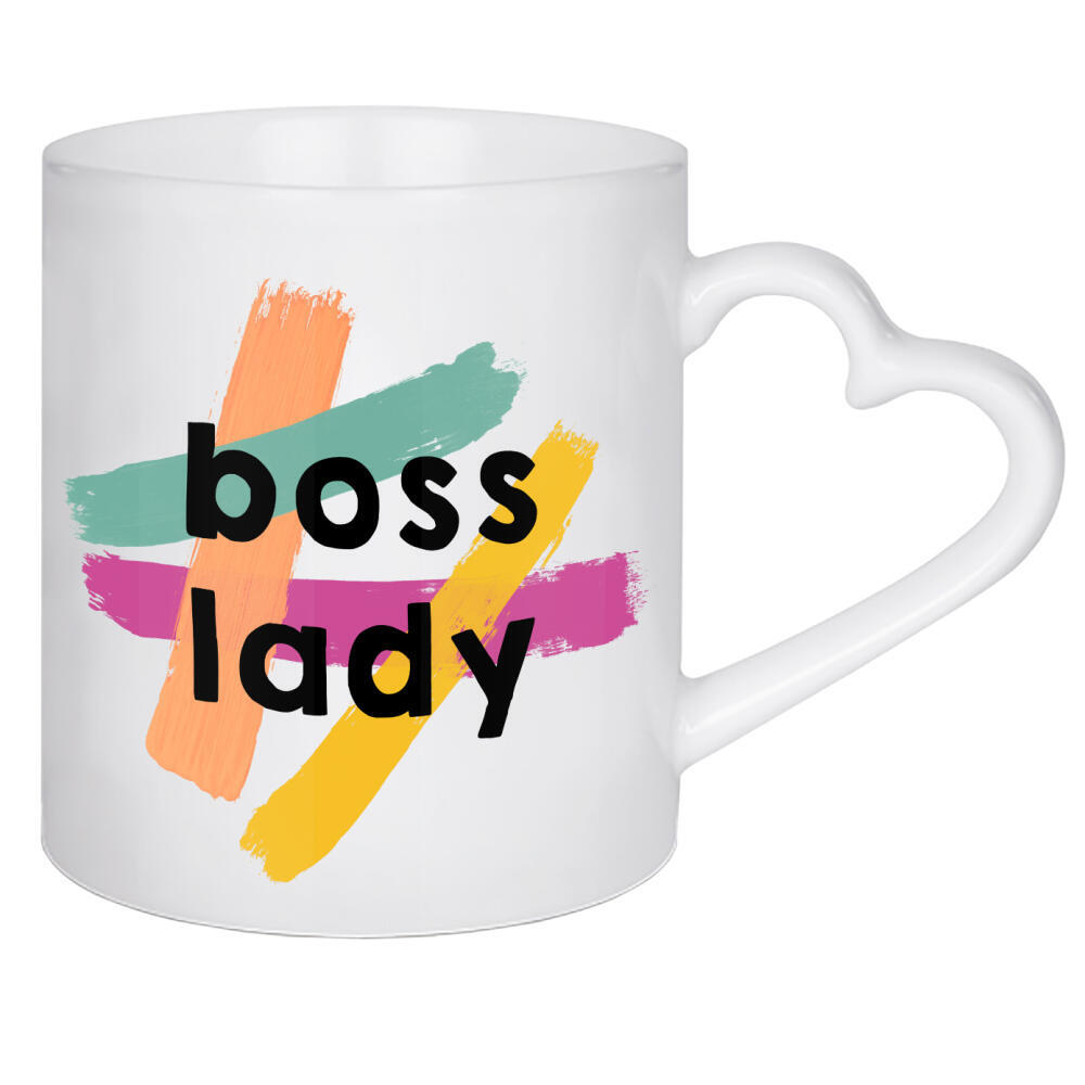 Herztasse "Boss Lady 3" artboxONE - Typografie
