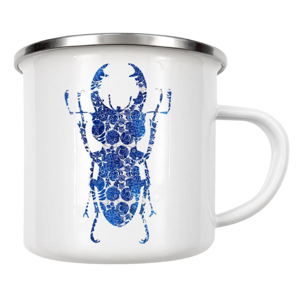 Emaille Tasse "Blue Beetle III" artboxONE - Natur,Floral,Tiere,Abstrakt,Männer