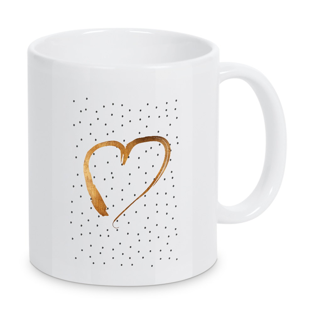 Tasse "Heart 01" artboxONE - Für Kinder,Abstrakt,Menschen,Schwarzweiß,Liebe,Für Mama,Für Papa
