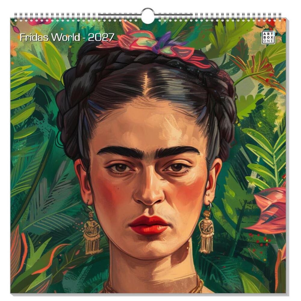 artboxONE Wandkalender Quadratisch XXL 2026 Fridas World Frida kahlo