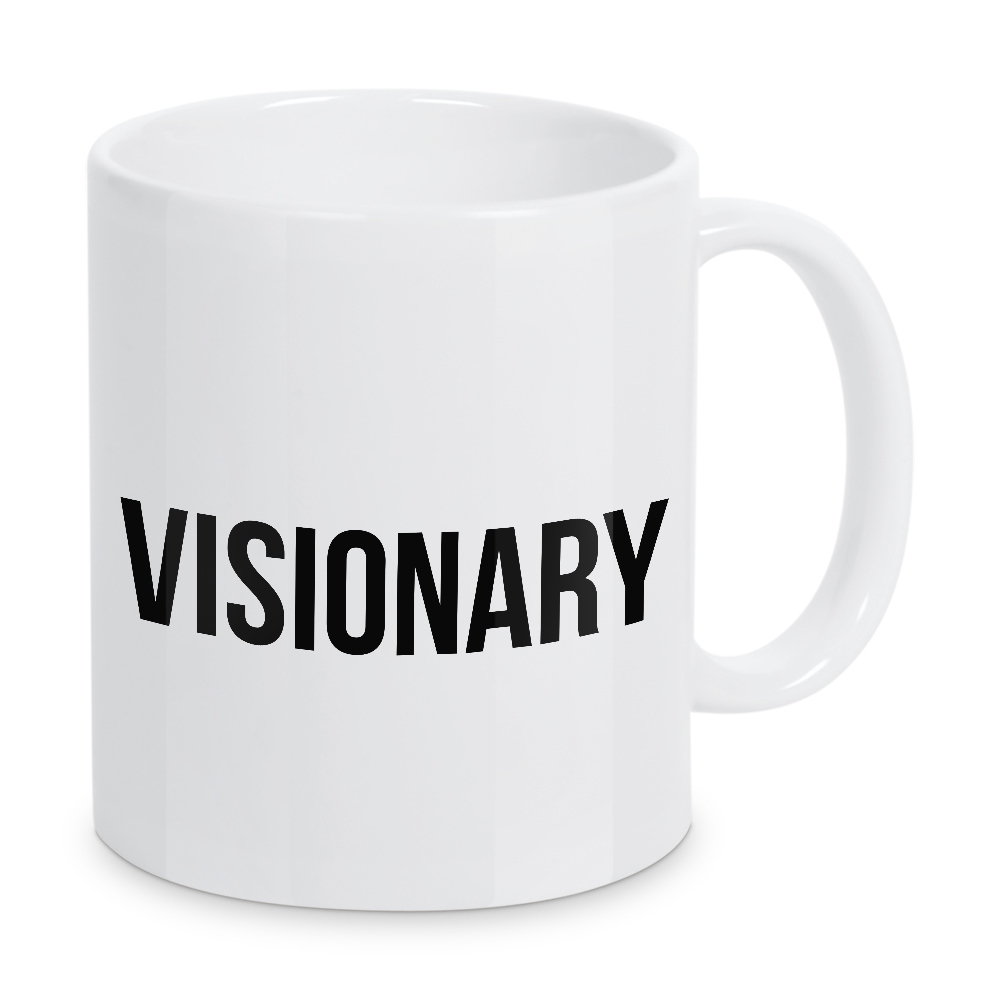 Tasse "Visionary" artboxONE - Typografie,Schwarzweiß - Visionary,Vision,Visionär,Clairvoyant,Hellseher
