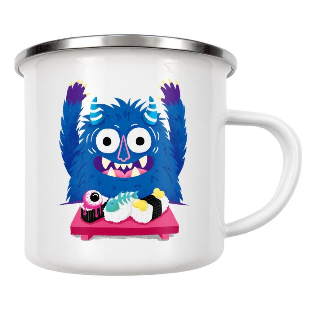 Emaille Tasse "I Heart Sushi" artboxONE - Für Kinder,Essen & Trinken,Lustig