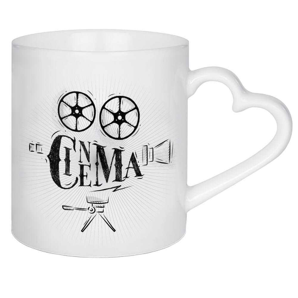 Herztasse "Movie camera" artboxONE - Film,Schwarzweiß,Männer