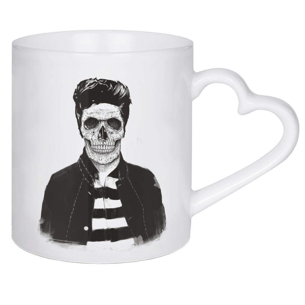 Herztasse "Death Fashion" artboxONE - Schwarzweiß,Für Papa,Männer,Lustig - Fashion boy,Hipster,Death,Dead,Skull,Totenkopf