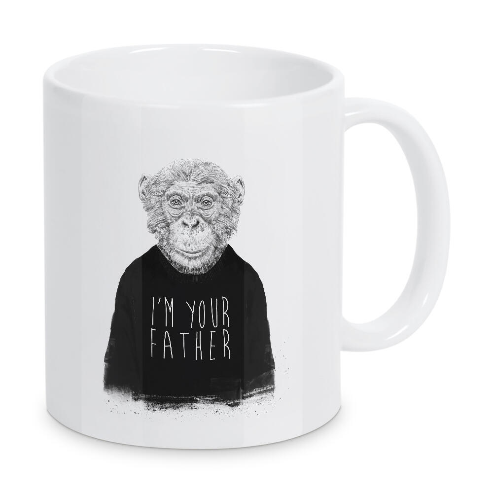 Tasse "I ́m your father" artboxONE - Tiere,Schwarzweiß,Für Papa,Männer,Lustig - Father,Daddy,Dad,Papa,Vater,Affe,Ape,Lustig,Lachen