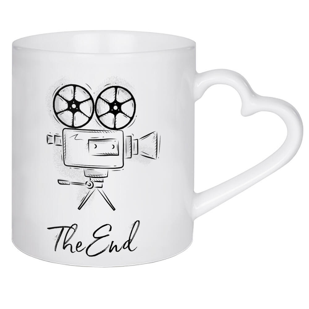 Herztasse "Camera the end" artboxONE - Film,Schwarzweiß,Männer