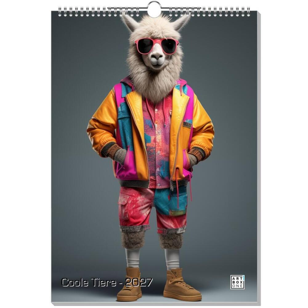 artboxONE Wandkalender A3 2026 Coole Tiere Tiere