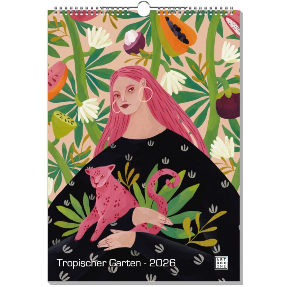artboxONE Wandkalender A3 2025 Tropischer Garten Floral
