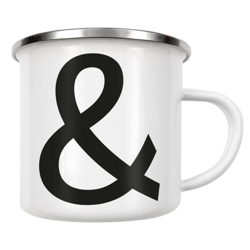 Emaille Tasse "Ampersand No.2" artboxONE - Typografie,Schwarzweiß