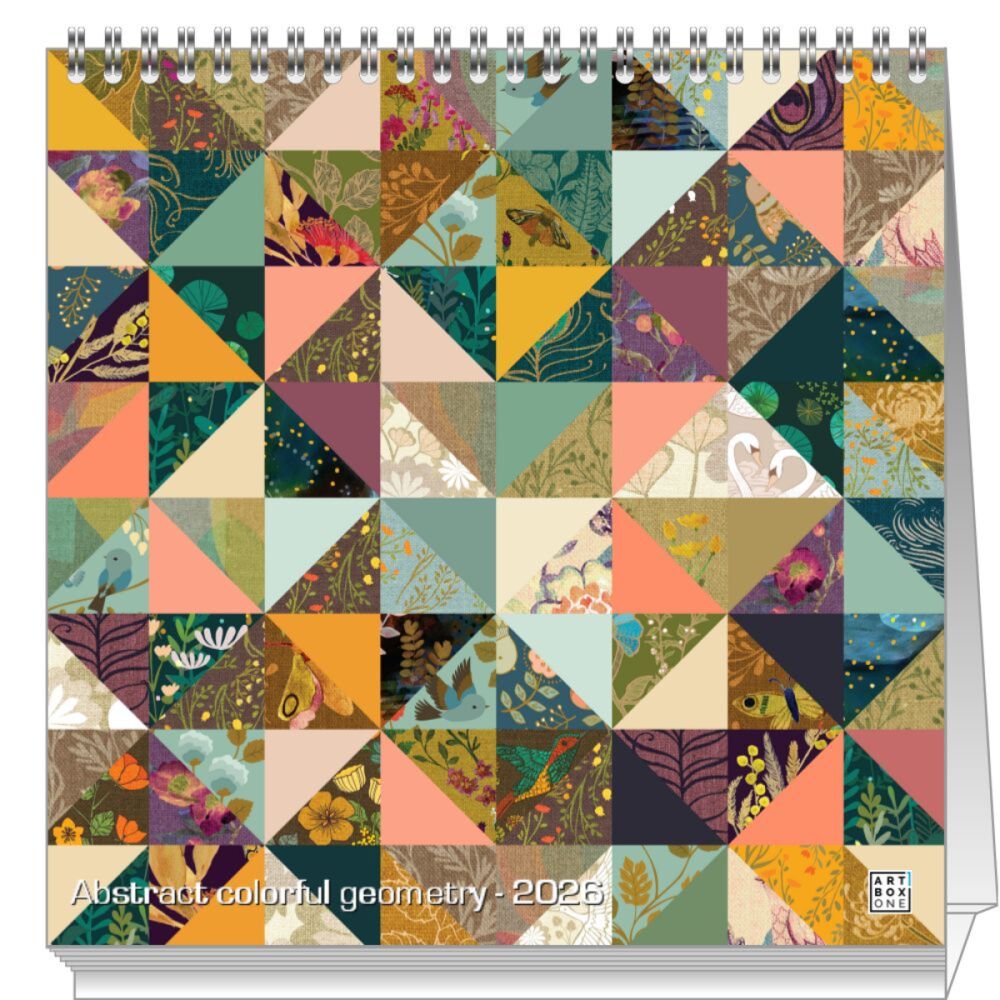artboxONE Tischkalender 2024 Abstract colorful geometry Tischkalender Groß 2025 Abstrakt