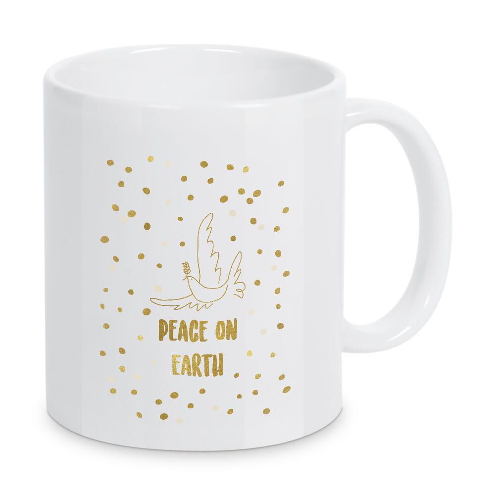 Tasse "Peace on Earth" artboxONE - Typografie,Tiere,Weihnachten