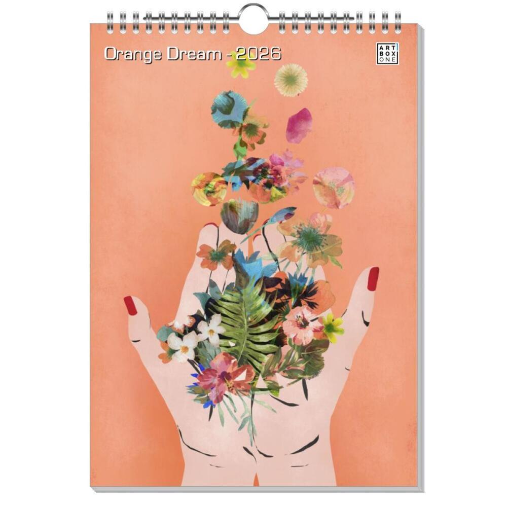artboxONE Wandkalender A4 2026 Orange Dream Orange